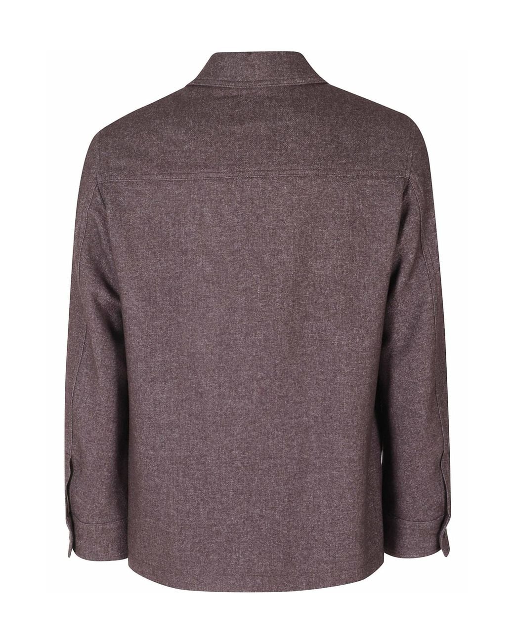 Seventy Brown Shirt-Style Buttoned Jacket for men