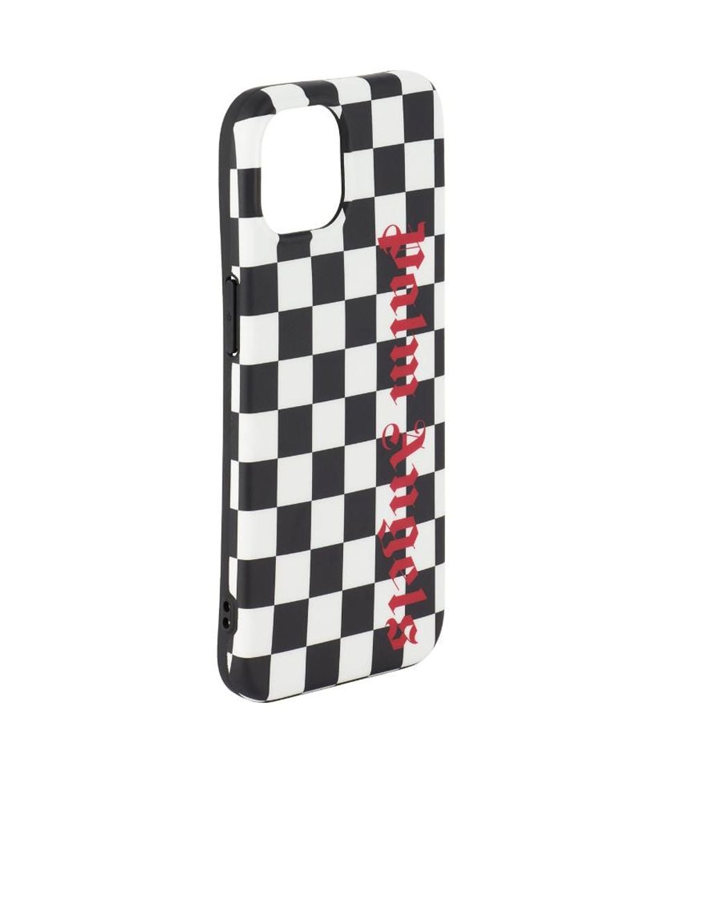 Palm Angels White Checkerboard Logo-Print Iphone 13 Case for men