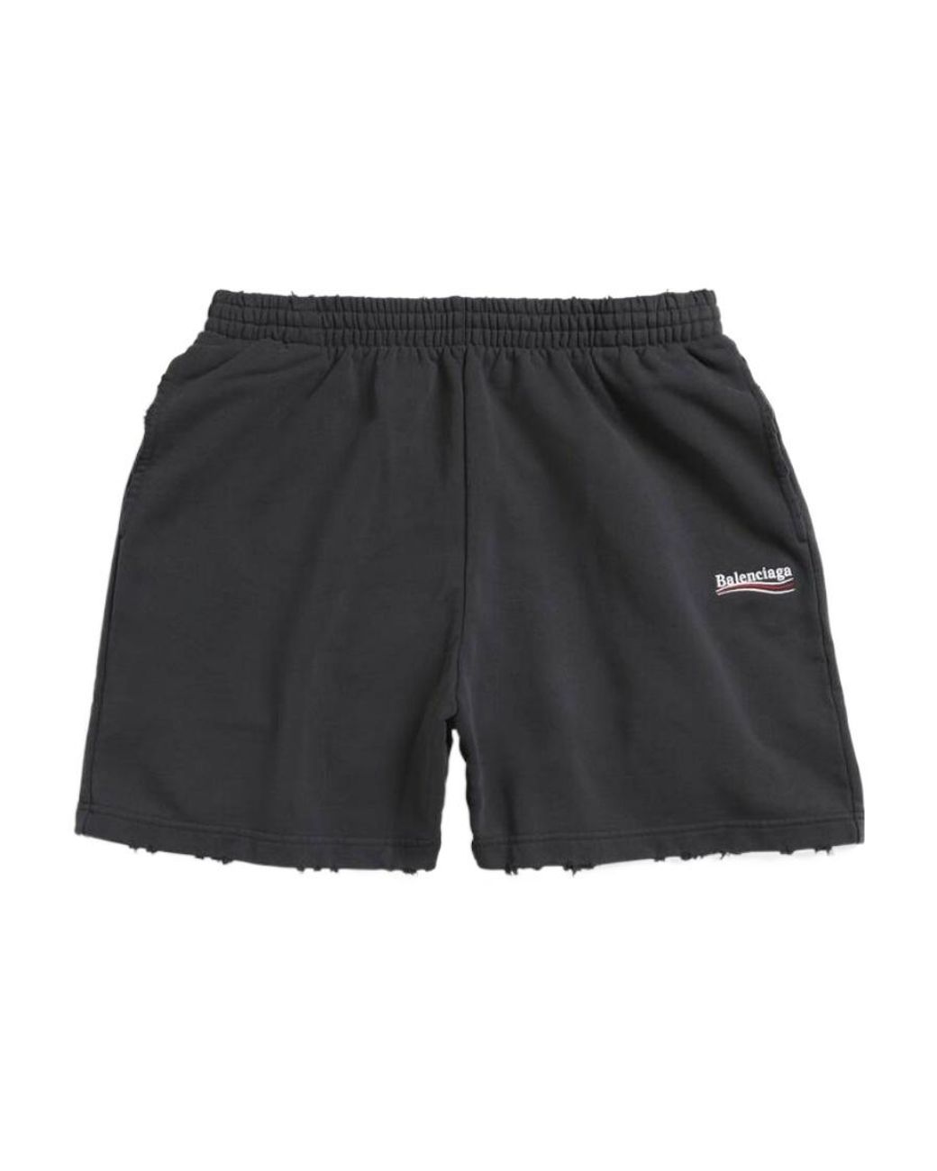 Balenciaga Gray Shorts Political Campaign Sweat Da Uomo for men