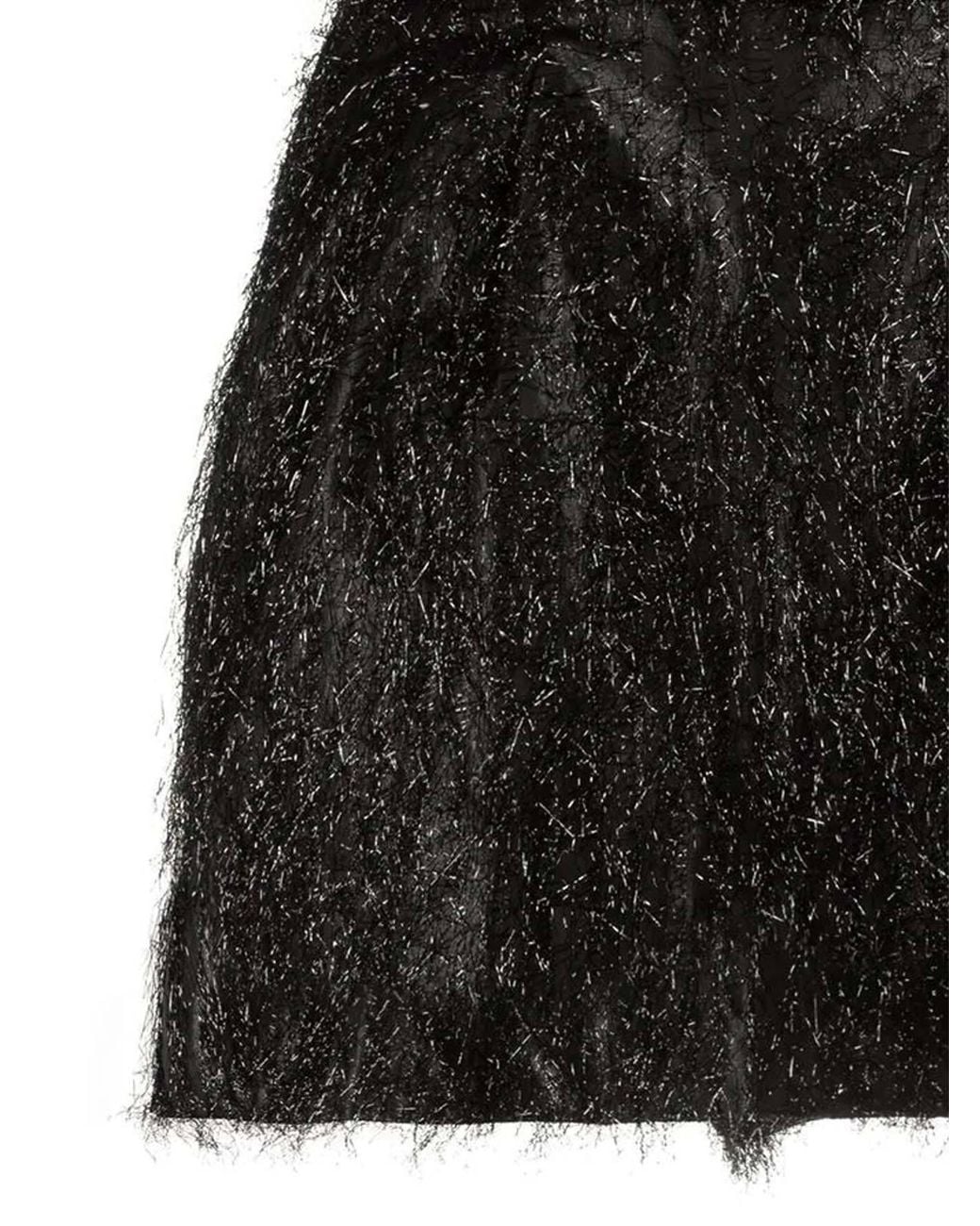 RED Valentino Black Rear-Zipped Mini Skirt