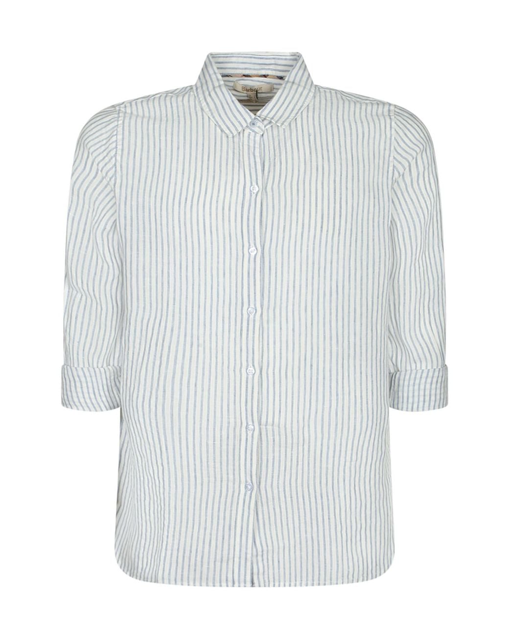 Barbour White Marine Relaxed Long-Sleeved Shirt