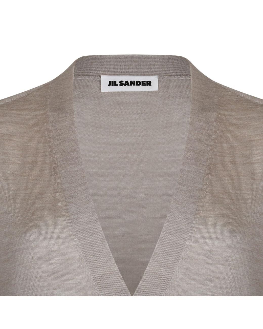 Jil Sander Gray Button-Up Cardigan