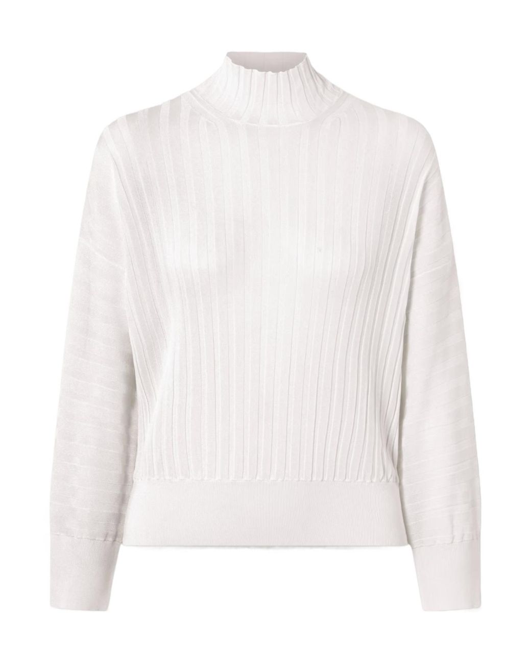 Proenza Schouler White Luiza Ribbed-Knit Turtleneck Sweater