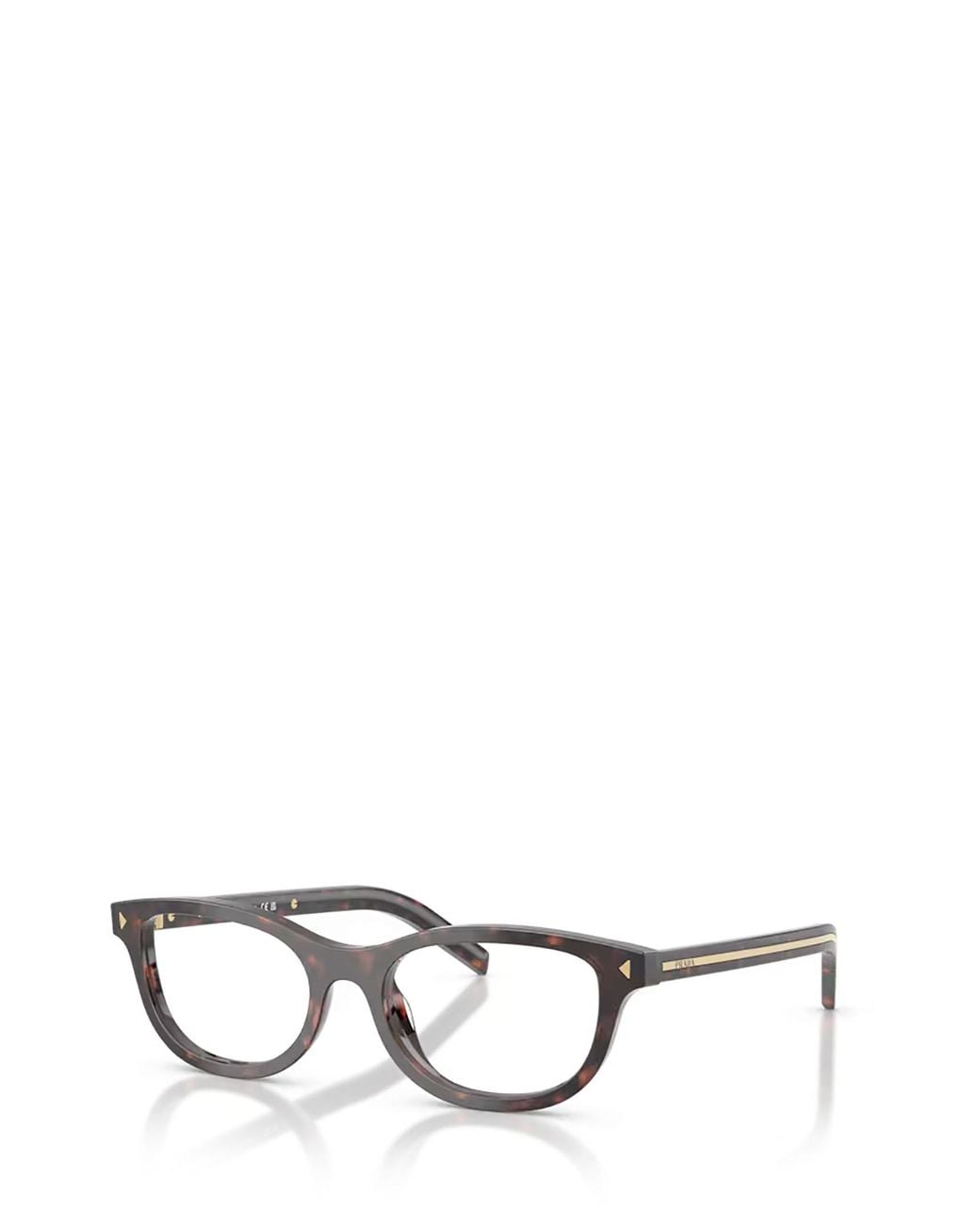 Prada White Eyewear Oval Frame Glasses