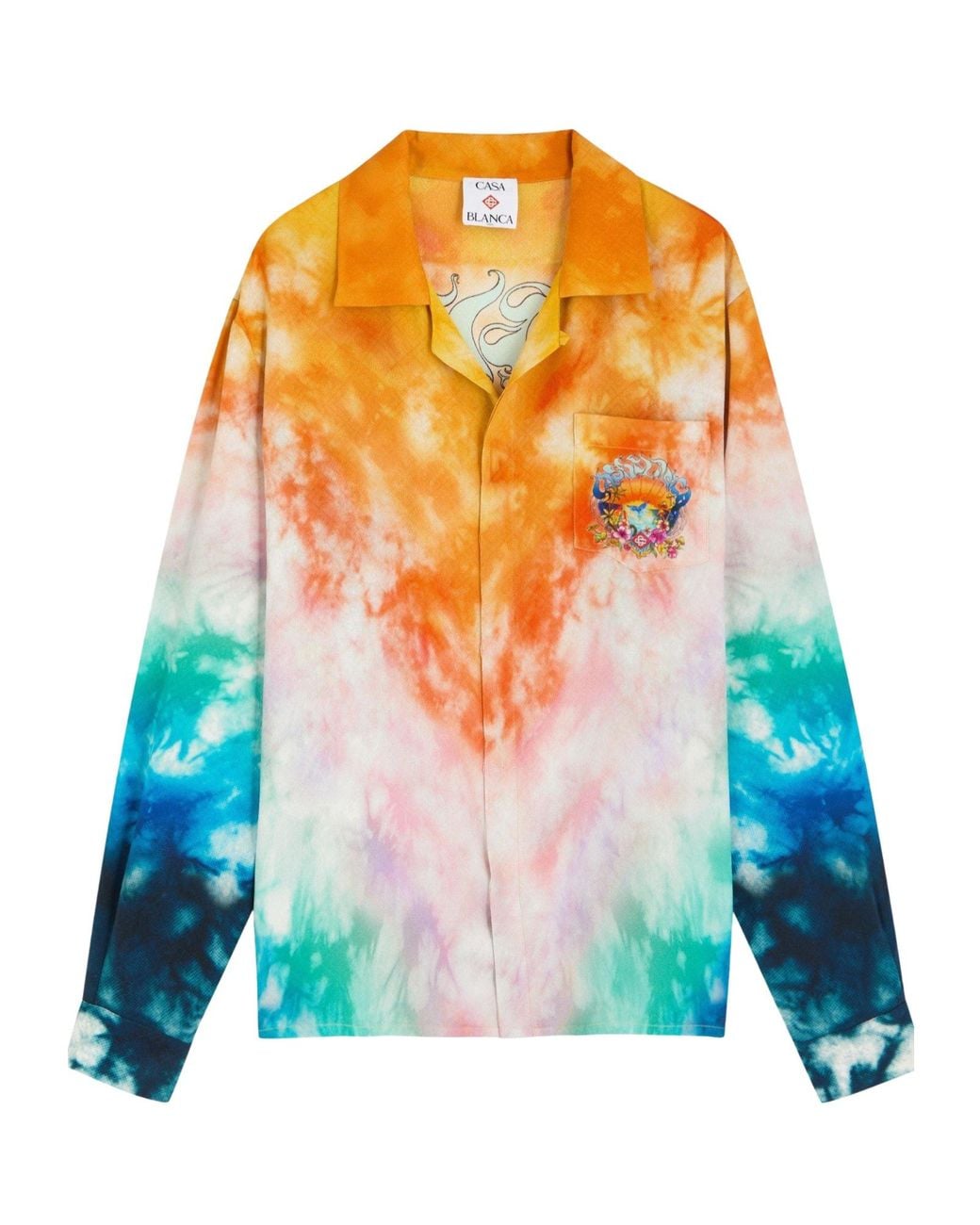 Casablanca Blue Silk Shirt