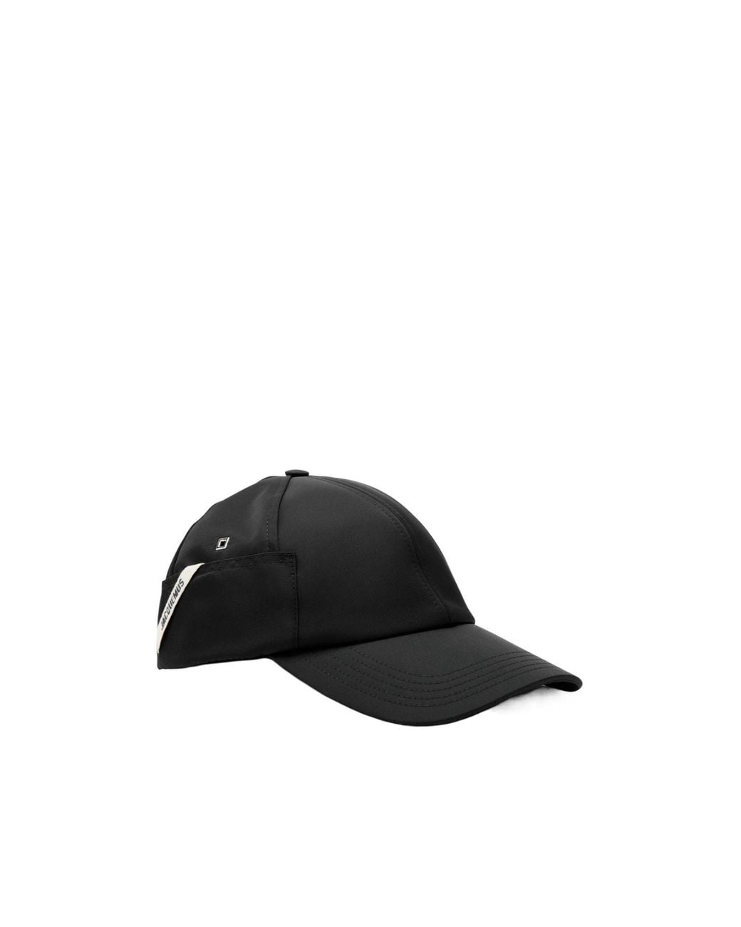 Jacquemus Black Nylon Cap for men