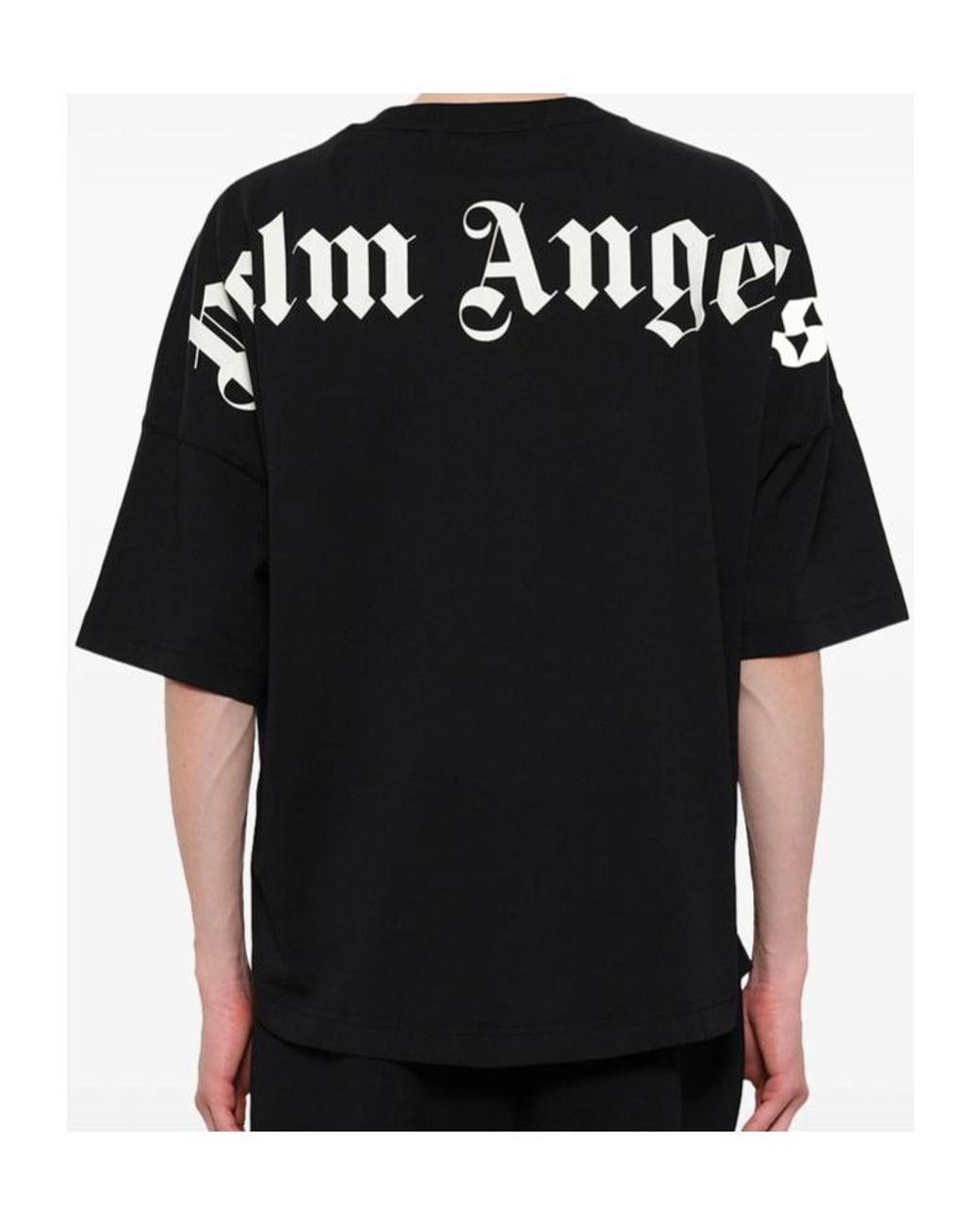Palm Angels Black Oversized Logo T-Shirt for men