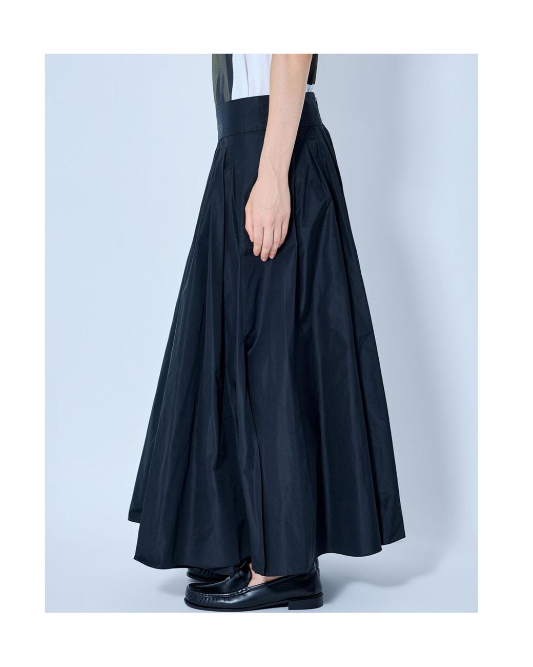 Max Mara Blue 'S Smmromina Pleated Maxi Skirt