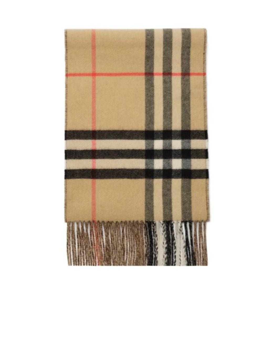 Burberry Multicolor Contrast Check Fringed Scarf for men
