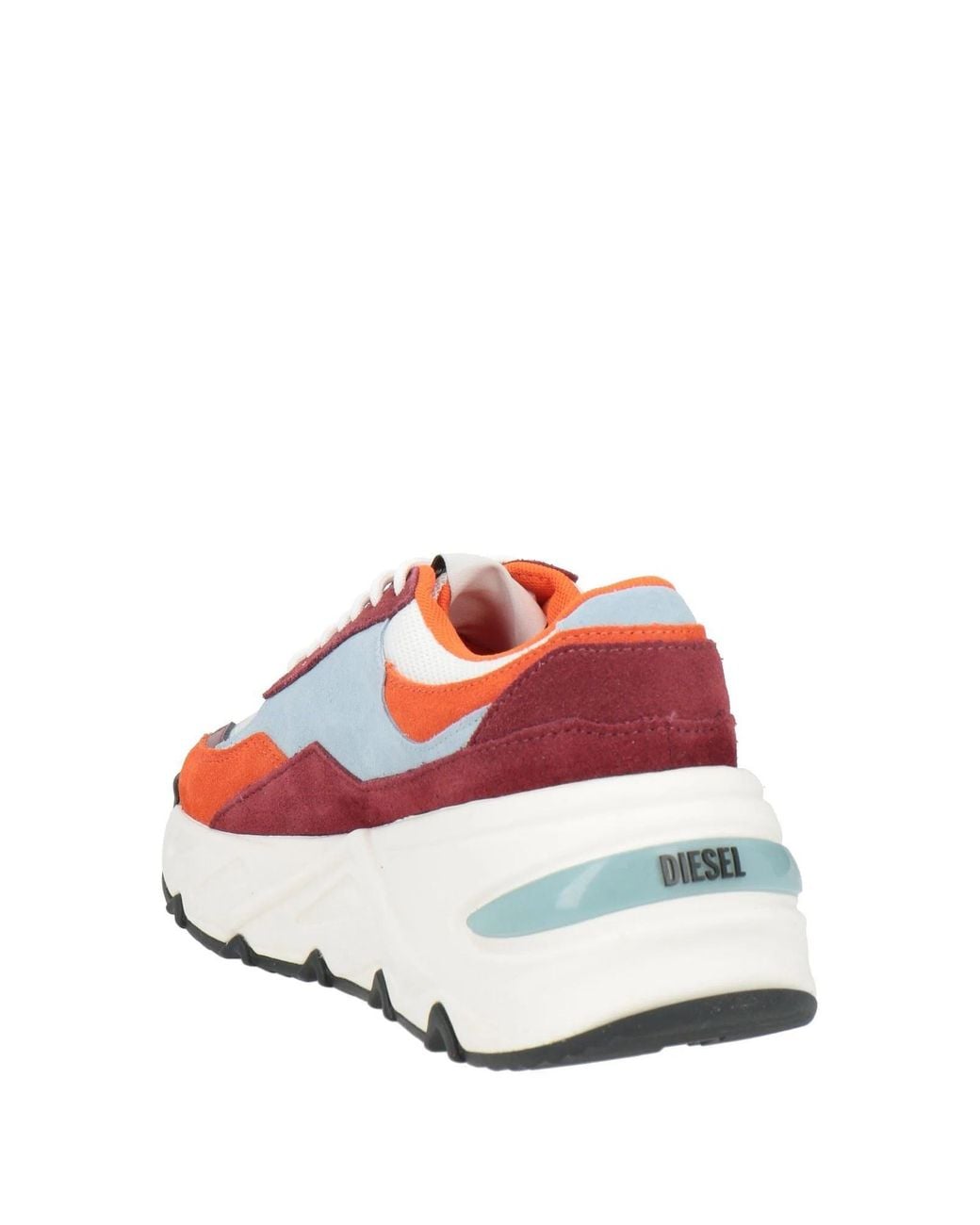 DIESEL Red Multi-Color Platform Sneakers
