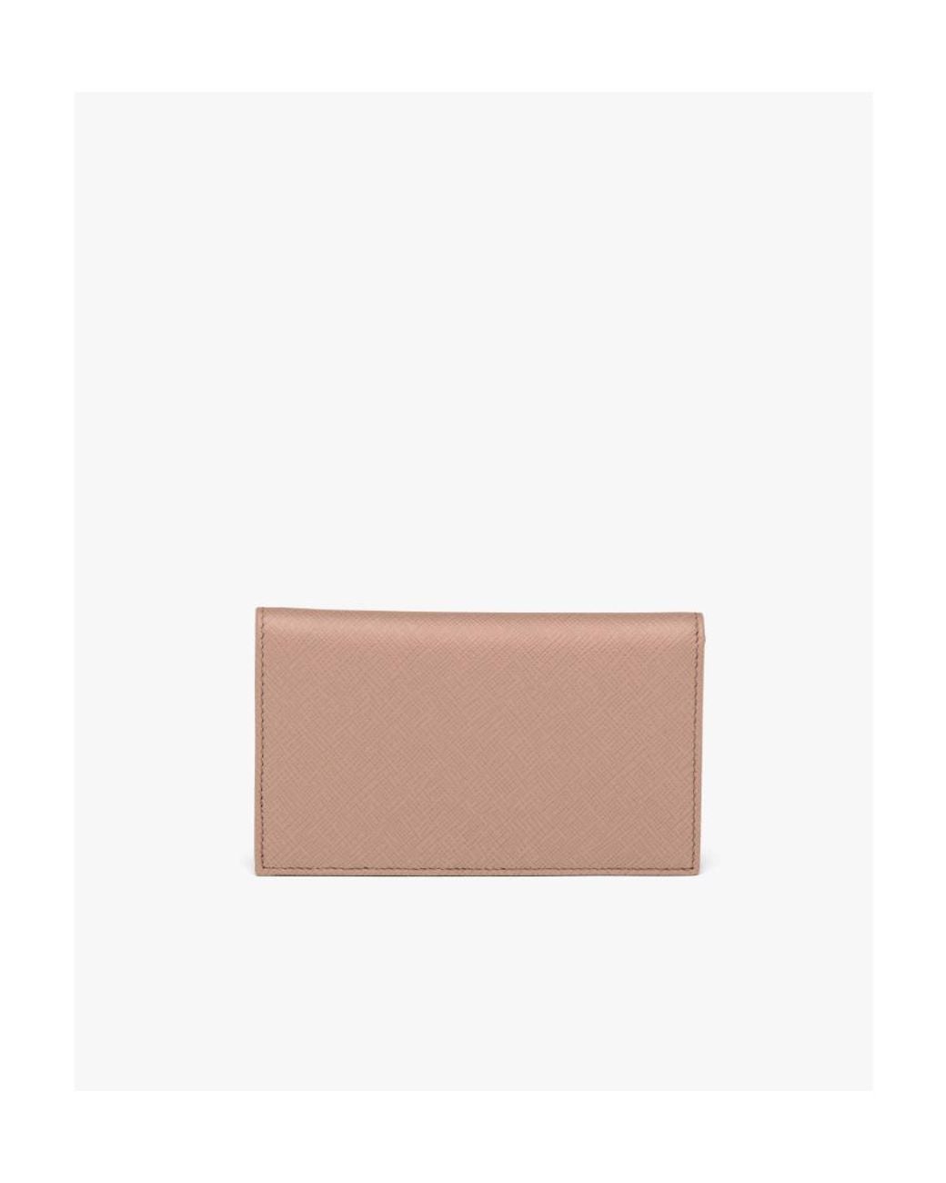 Prada Pink Small Saffiano Leather Wallet