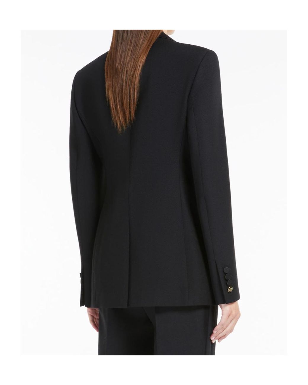 Max Mara Black Pianoforte Tassel Detailed Straight Hem Jacket