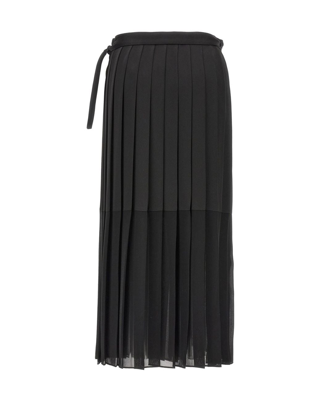 Fabiana Filippi Black Pleated Wrap Front Skirt