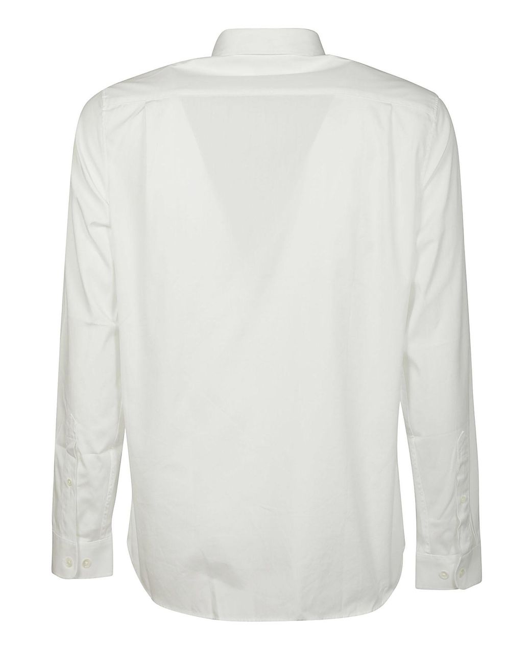 Lacoste White Logo Patch Regular Fit Shirt for men