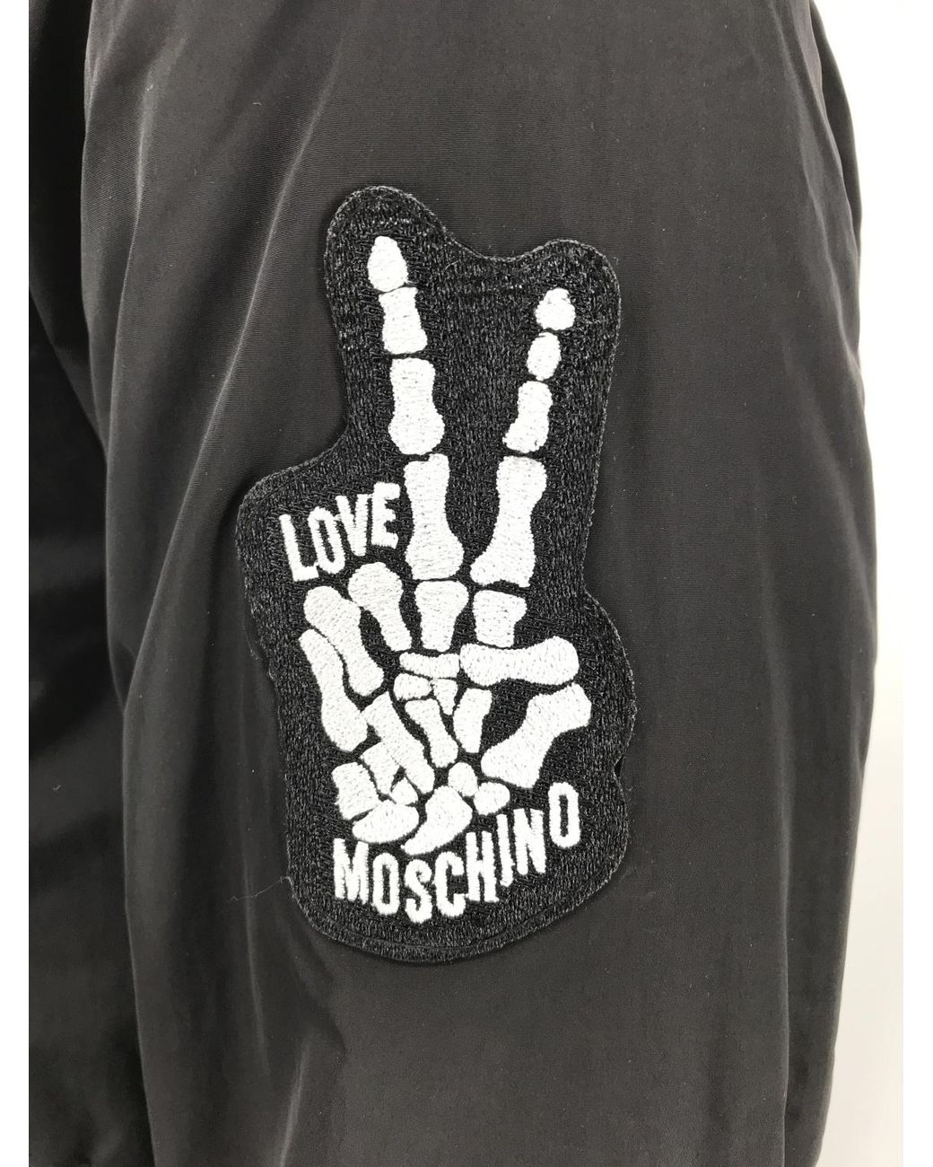 Moschino Black Hooded Cotton Suit With Long Sleeves for men