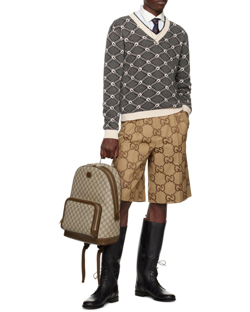 Gucci Natural Gg Supreme Backpack for men