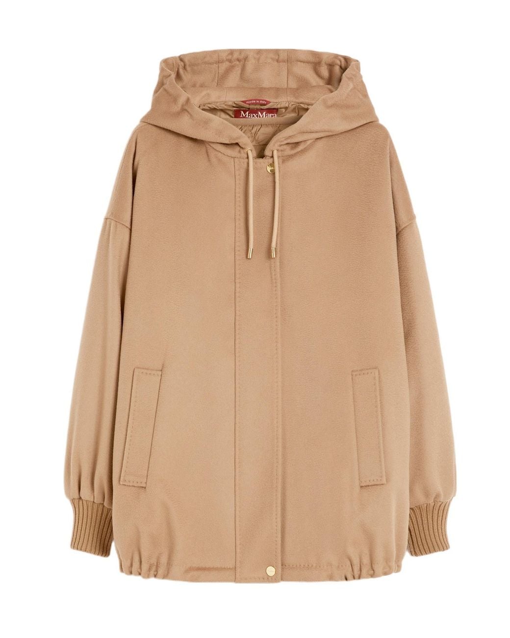 Max Mara Natural Studio Drawstring Long-Sleeved Coat