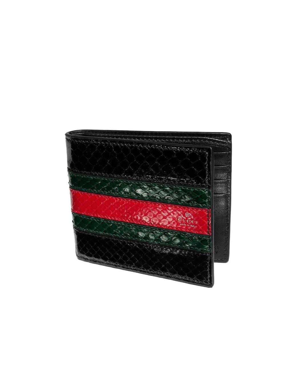 Gucci Red Web Trademark Bi-Fold Wallet for men