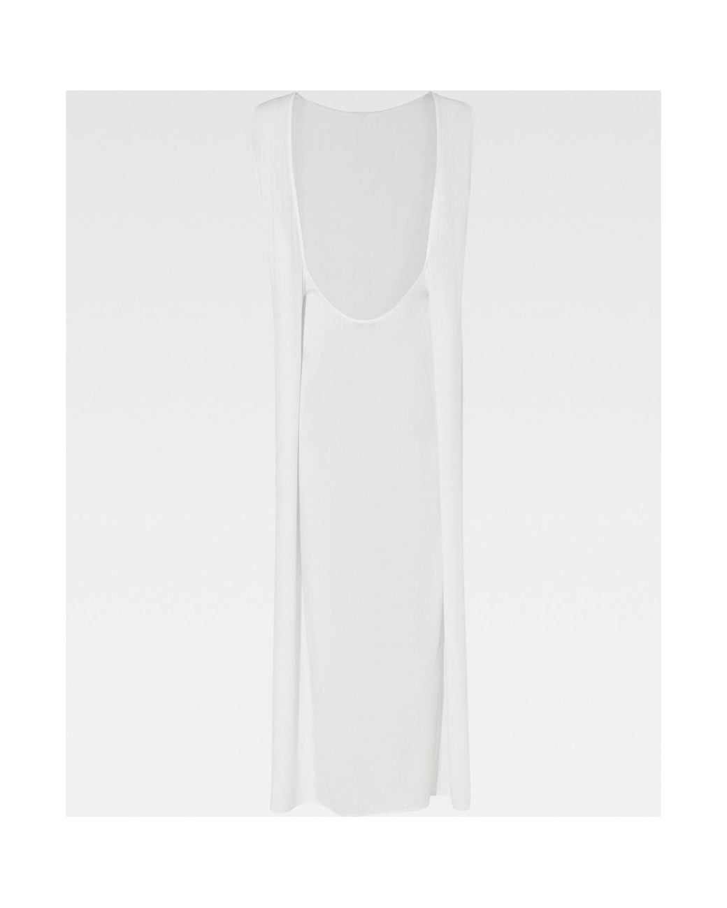 Jacquemus White Le Robe Capa High Neck Maxi Dress