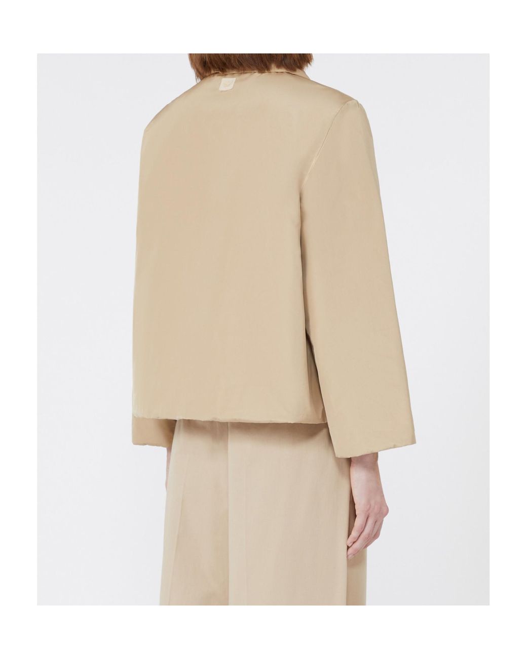 Weekend by Maxmara Reversible Taffeta Jacket in Natural | Lyst