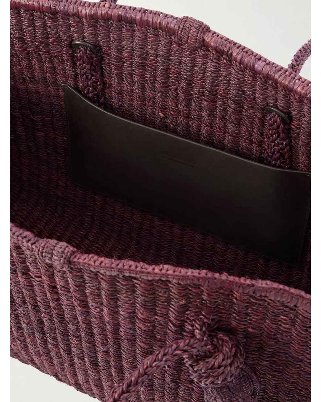 Jacquemus Purple Woven Top Handle Shoulder Bag