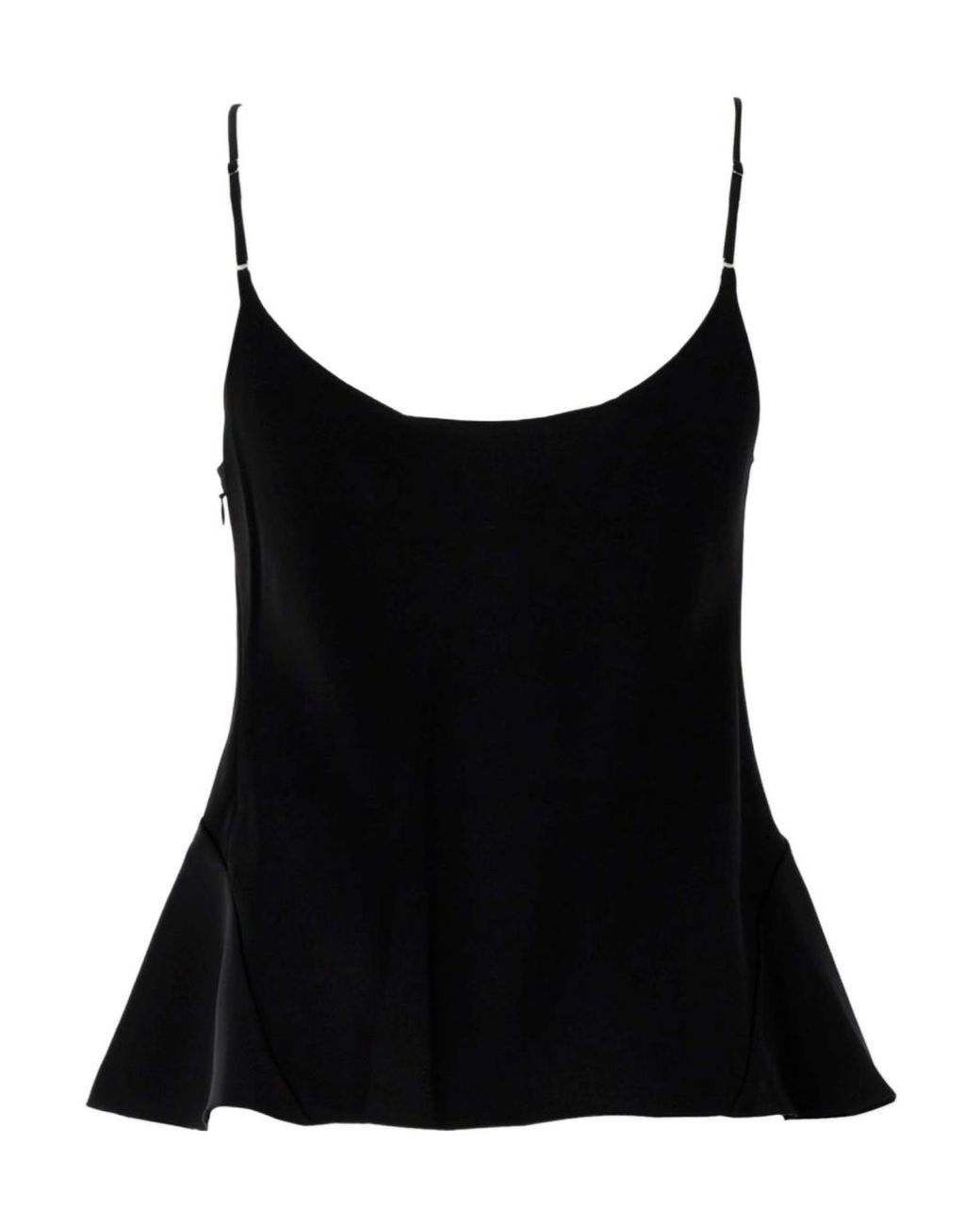 Theory Black Flared Hem Camisole
