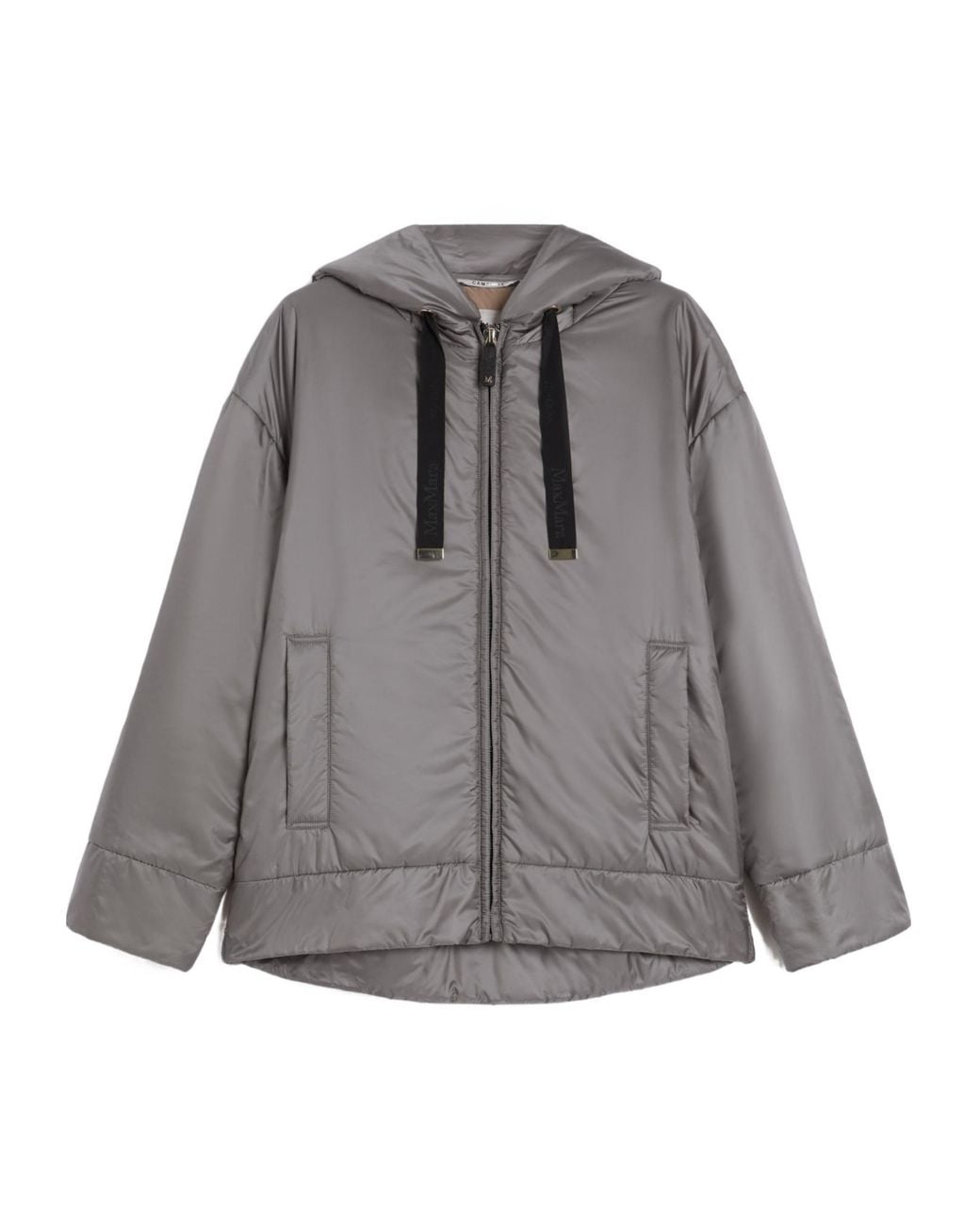Max Mara Gray Padded, Hooded Jacket