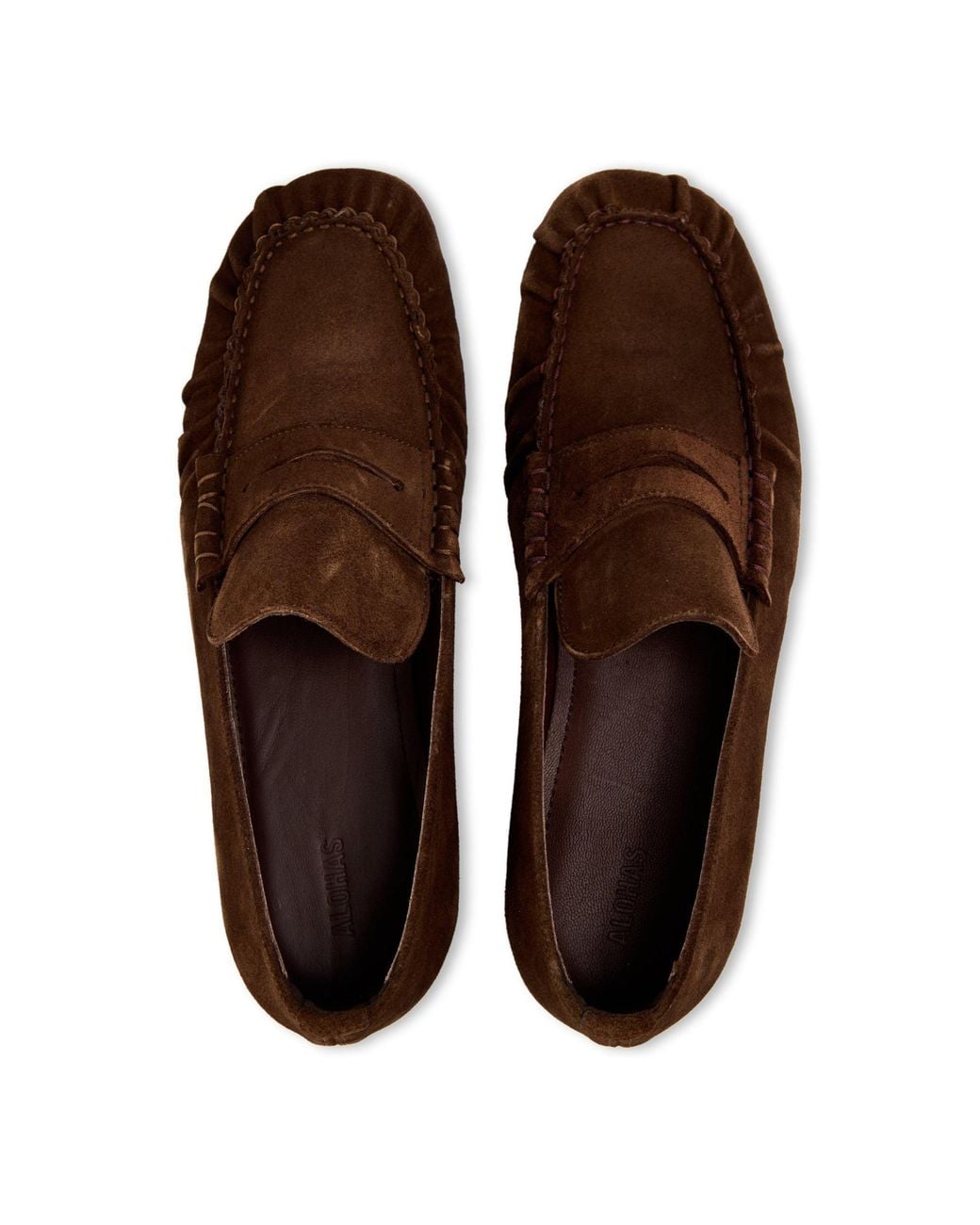 Alohas Brown Aven Suede Loafers