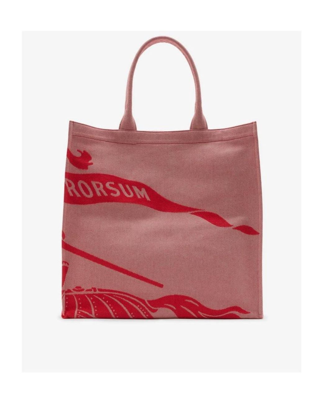 Burberry Red Medium Ekd Canvas Tote Bag for men