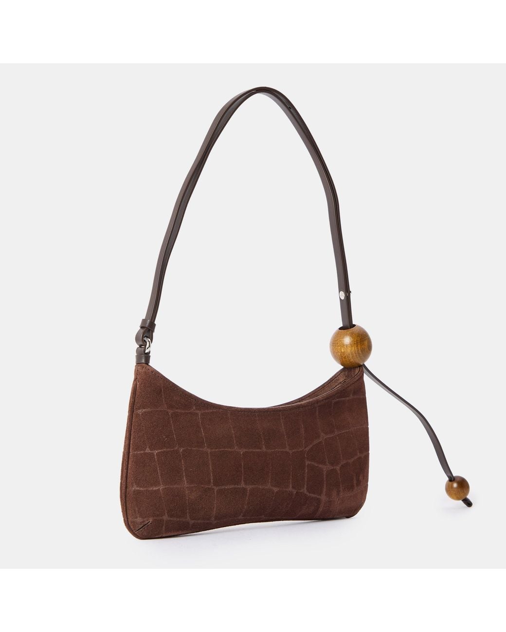 Jacquemus Brown Pearl Decorated Crossbody Bag