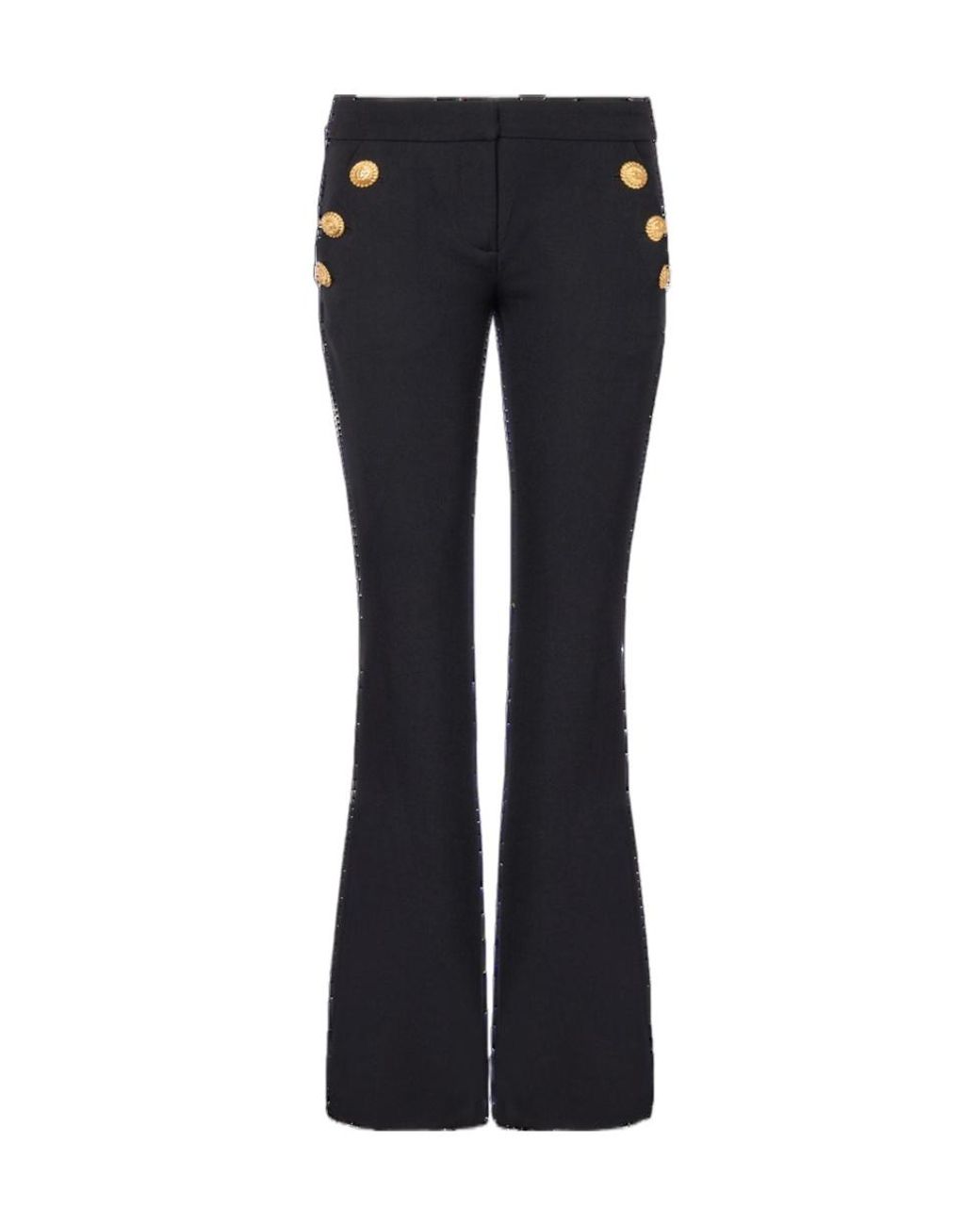 Balmain Black Low-Top Flared Trousers