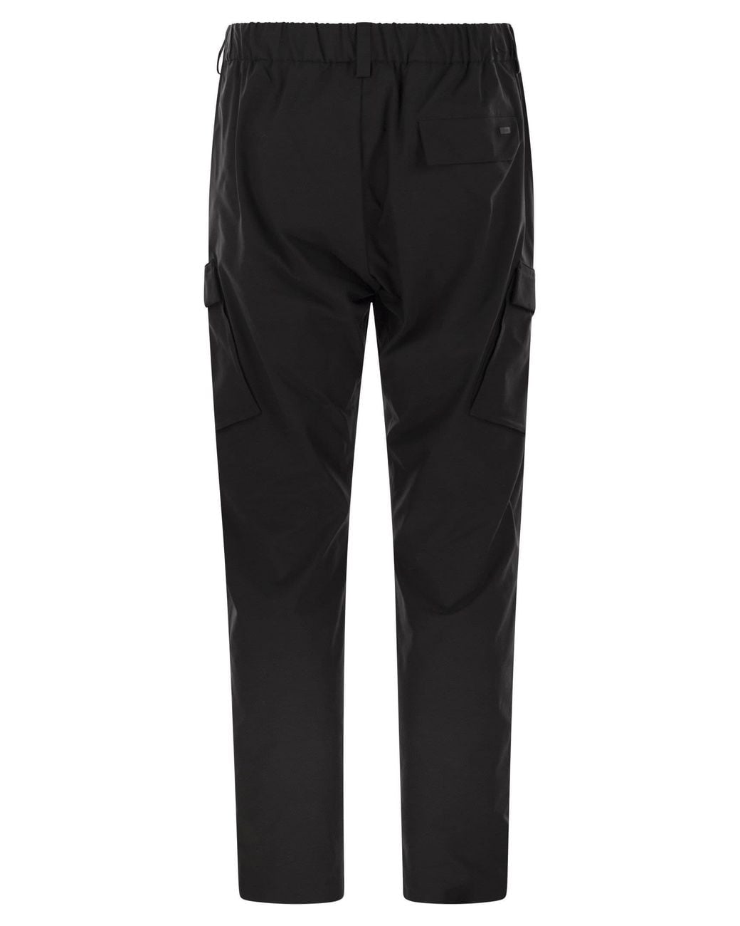 Herno Black High-Waist Tapered Trousers for men