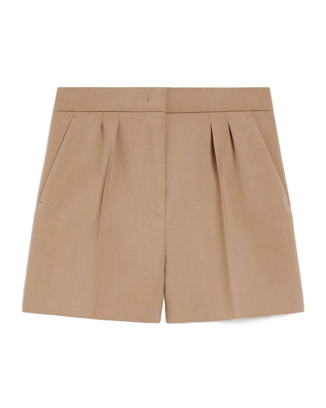Max Mara Natural Giugno Pleat Detailed Shorts