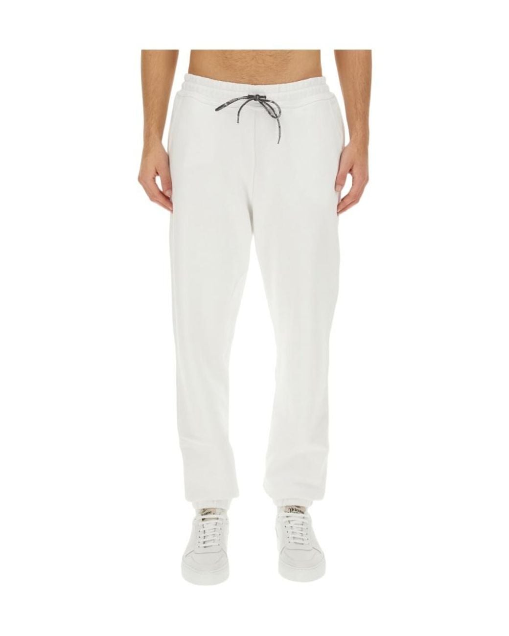 Vivienne Westwood White Orb-Embroidered Cotton Track Pants for men