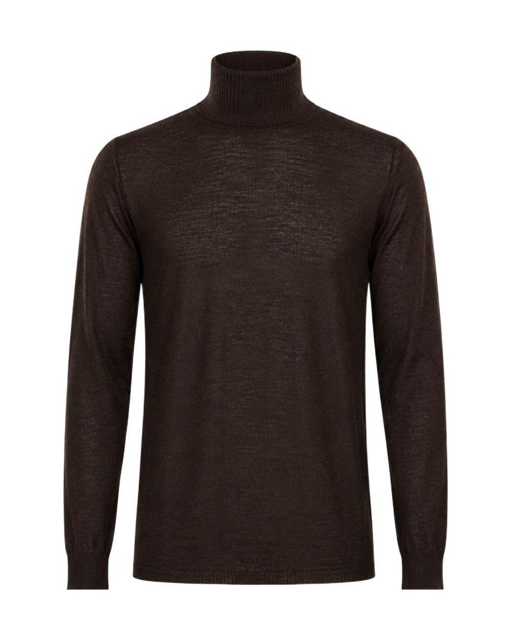 Rick Owens Brown Long-Sleeved Knit Top for men