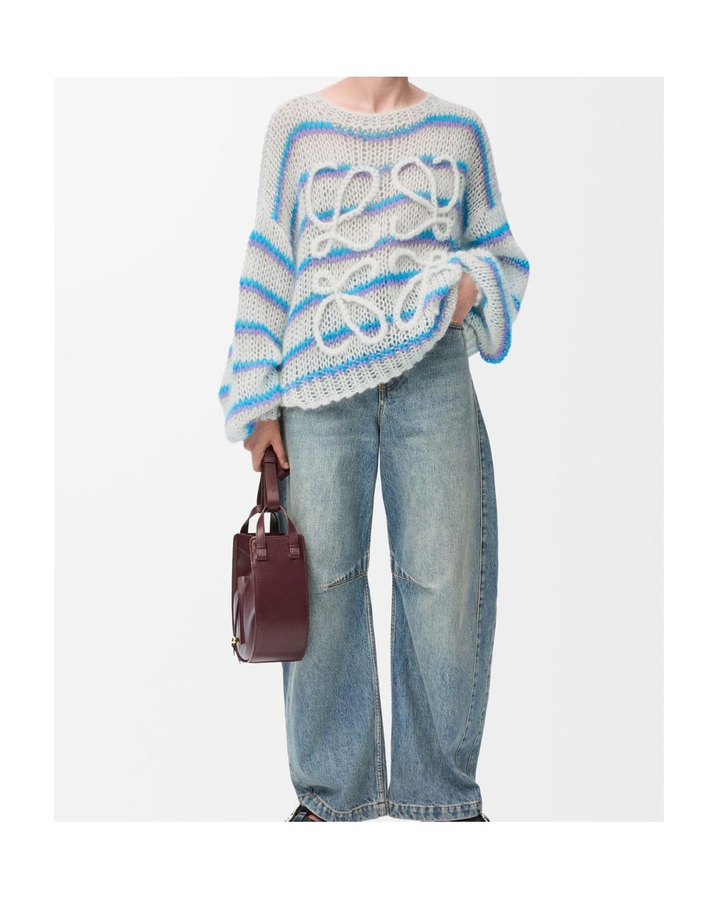 Loewe Blue Anagram Knitted Jumper