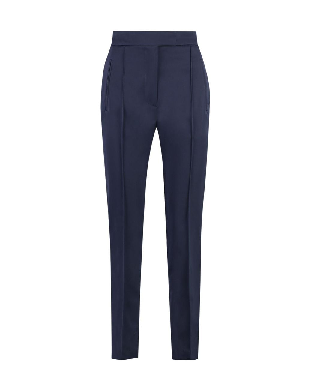 PT01 Blue Pt Torino Ambra Pressed Crease Slim-Fit Trousers