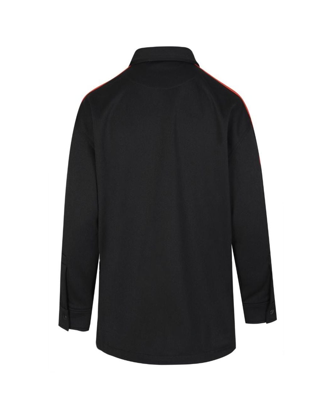 Palm Angels Black Miami Logo Embroidered Side-Stripe Shirt