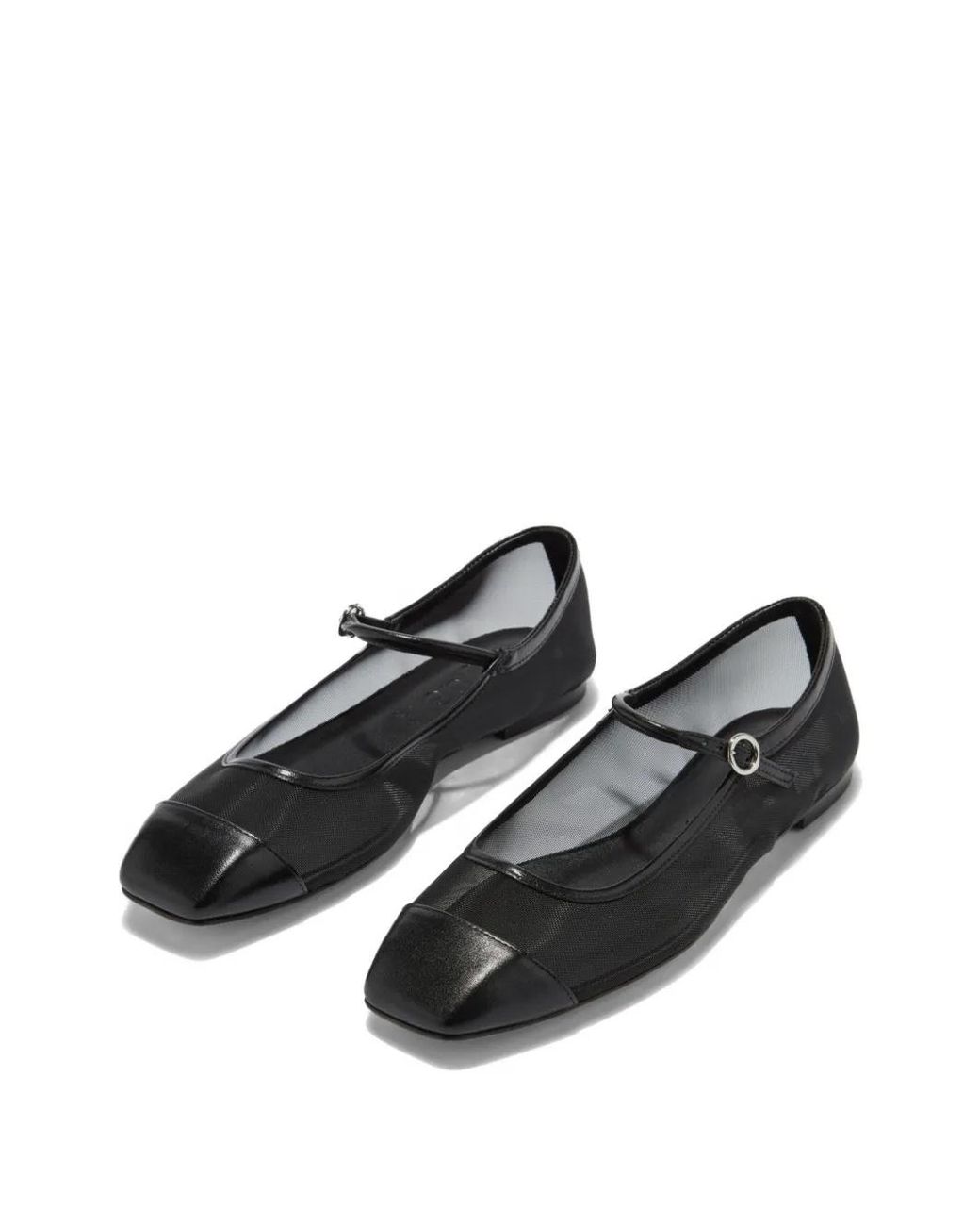 Aeyde Black Uma Mesh Ballet Flats