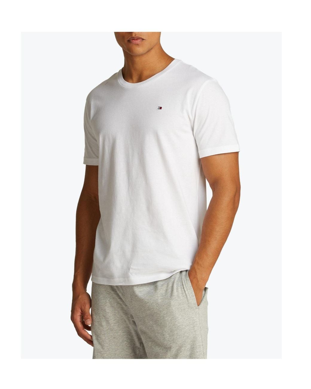 Tommy Hilfiger White Purecotton Shortsleeve Tshirt for men