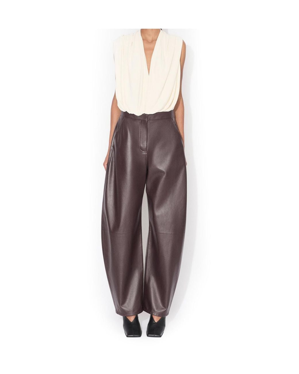 Alaïa White Alaïa Gathered Waist Bodysuit