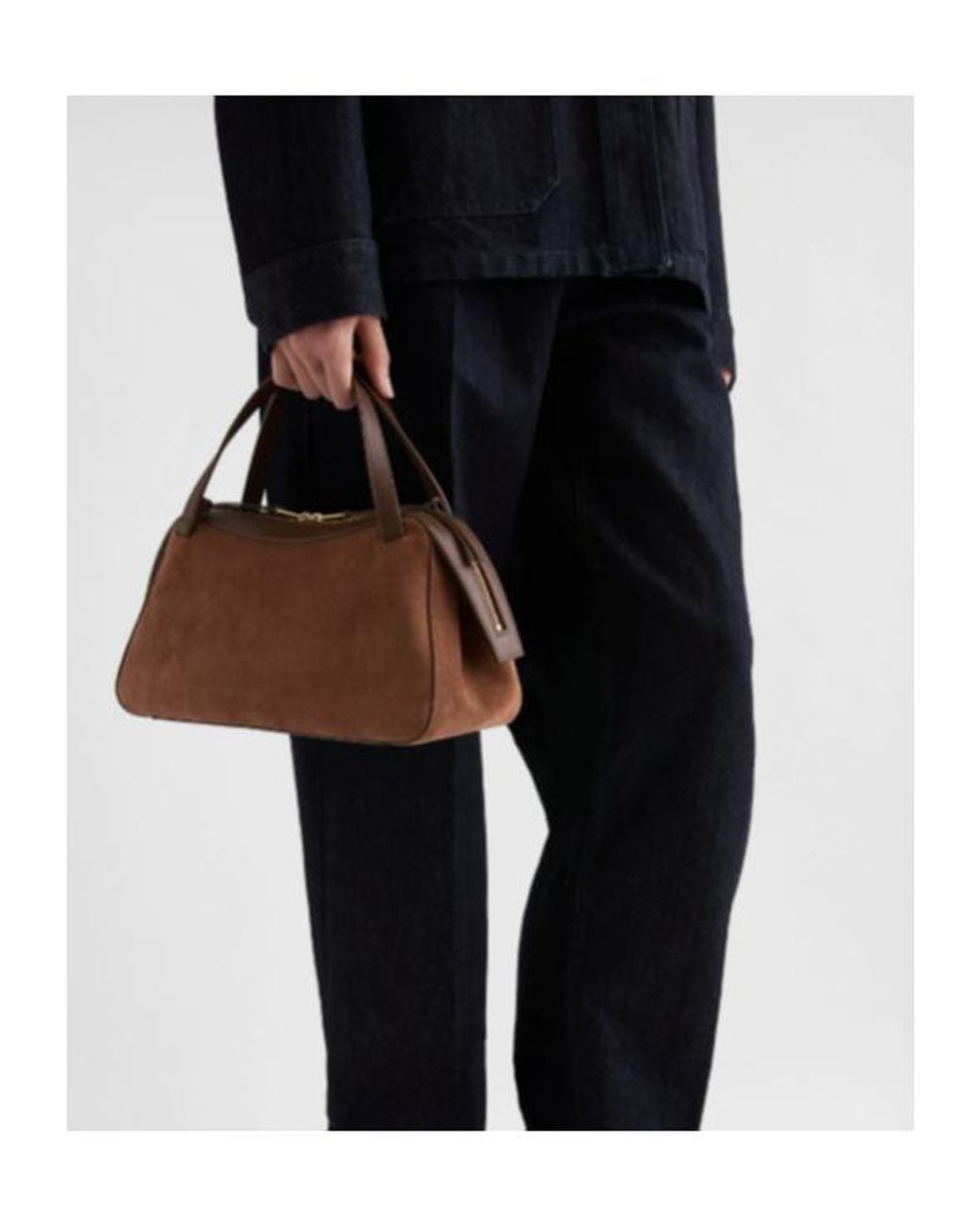 Jil Sander Brown Structured Tote Bag