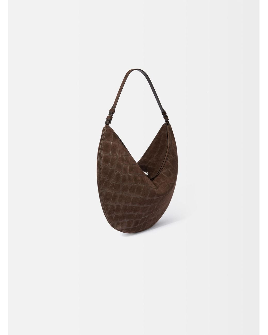 Jacquemus Brown The Ovalo Logo Embossed Shoulder Bag