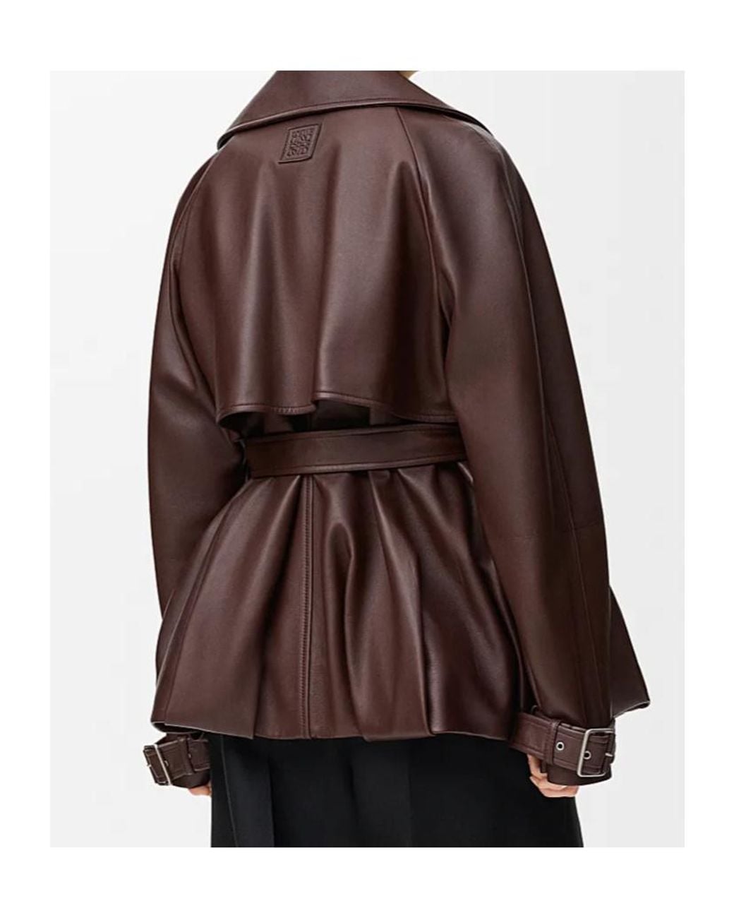 Loewe Brown Balloon Leather Jacket