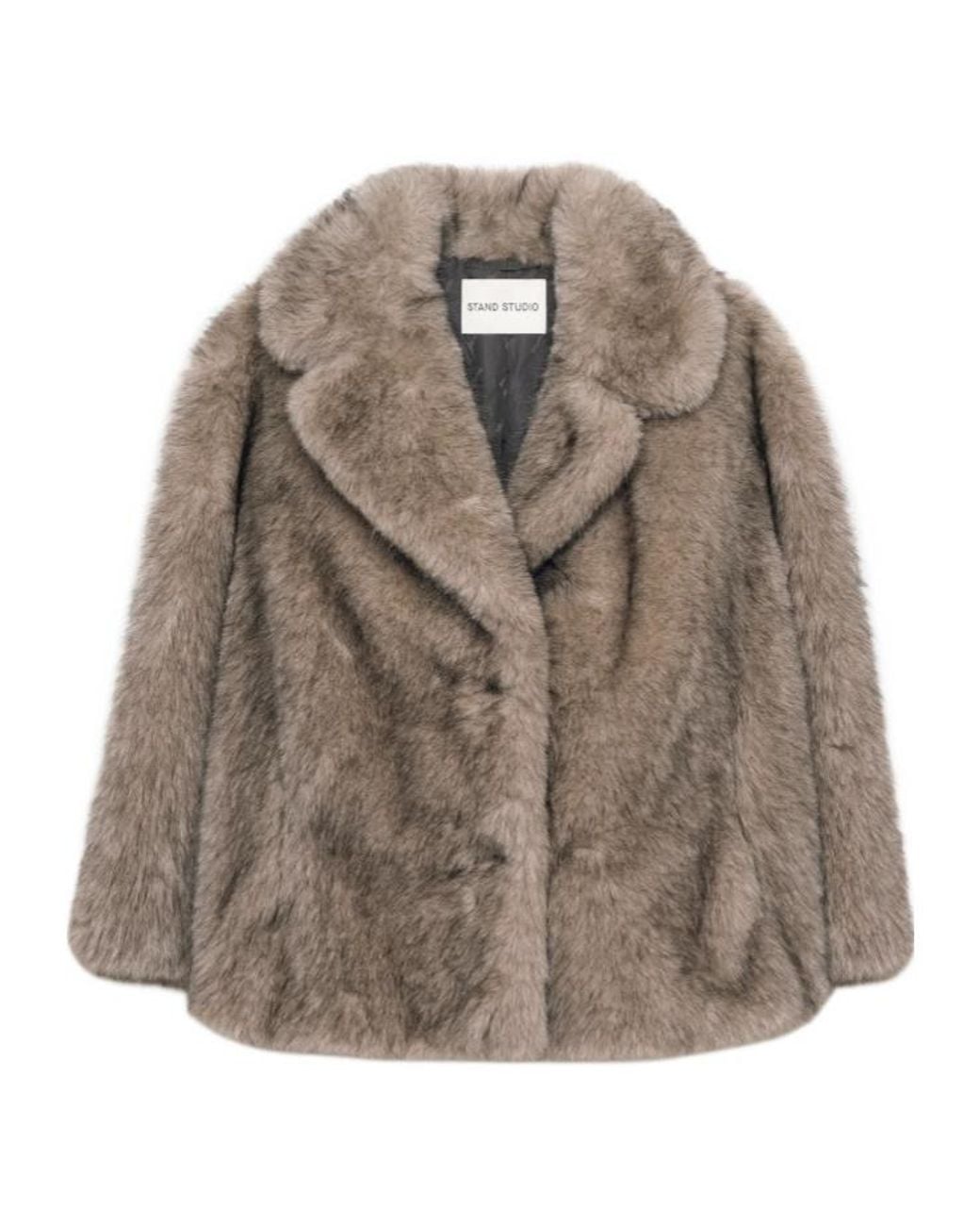 Stand Studio Brown Angelika Faux Fur Jacket