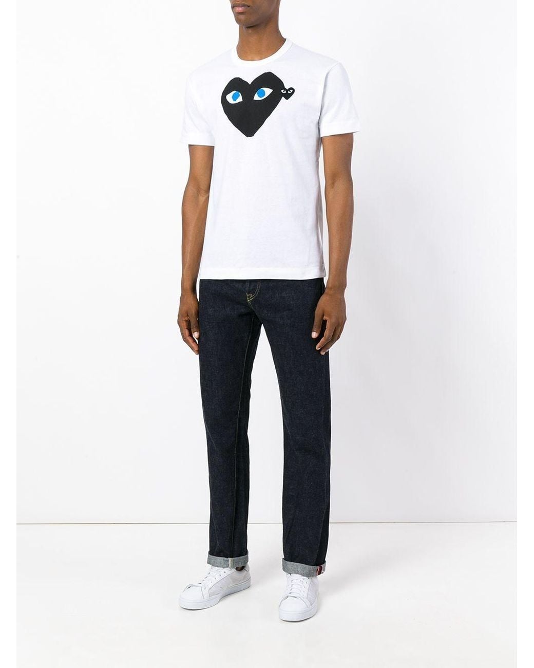 COMME DES GARÇONS PLAY White Short-Sleeved T-Shirt for men