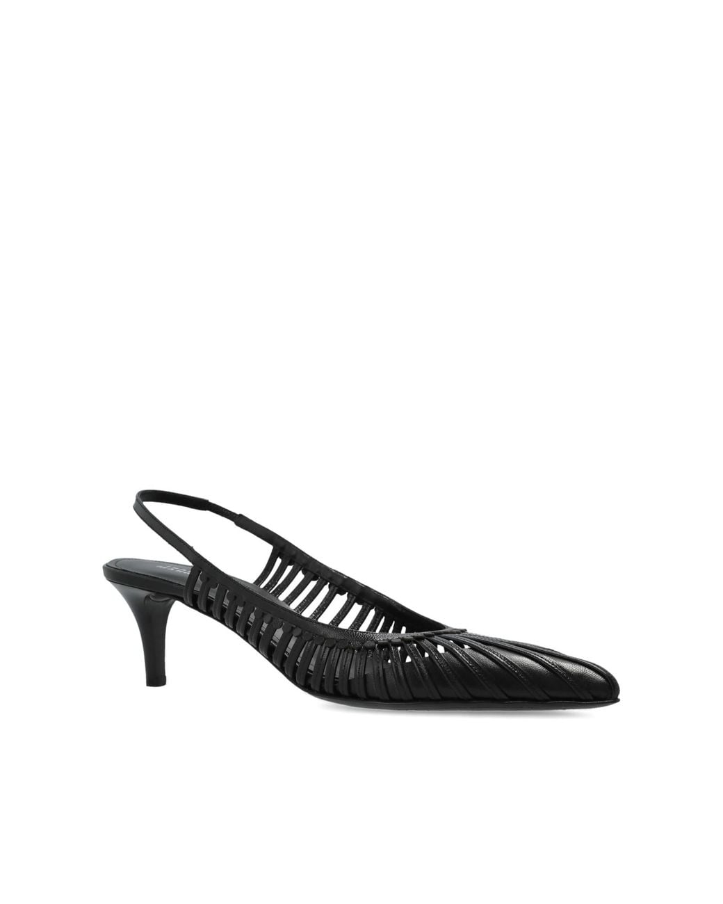 Isabel Marant Black Pionee Woven Slingback Heeled Pumps