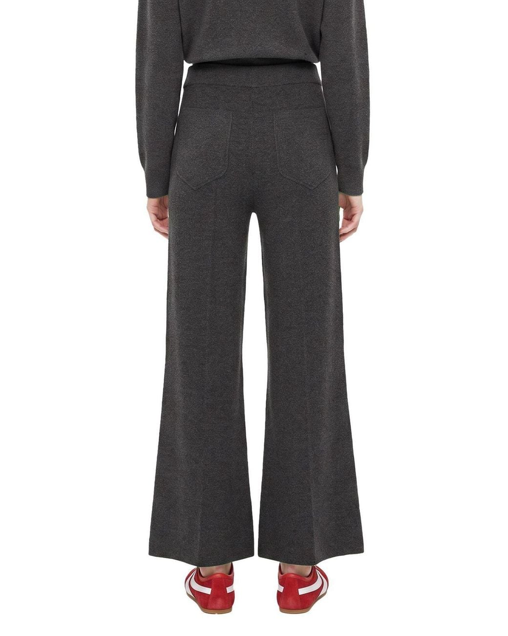 Victoria Beckham Gray Alina Knitted Trousers