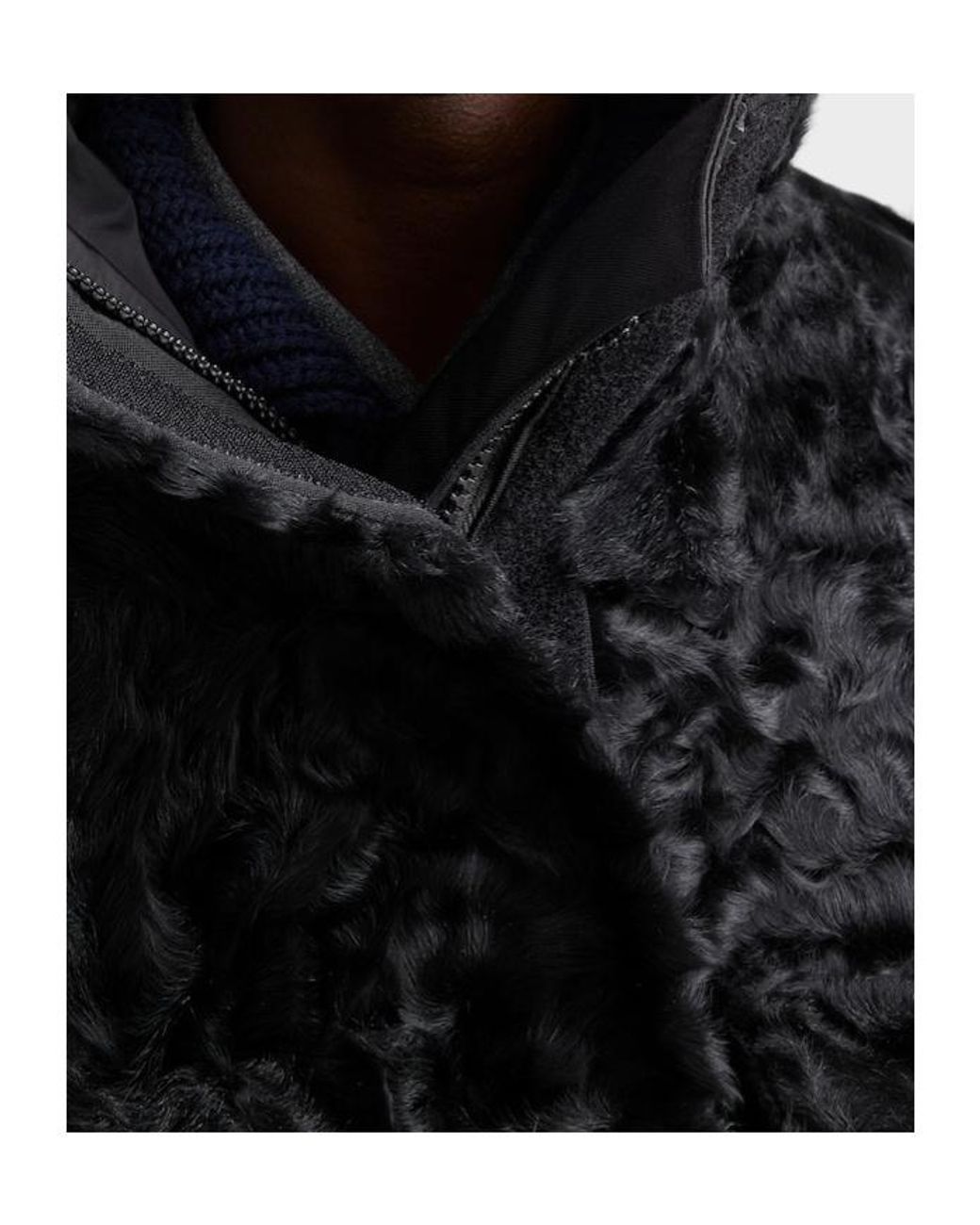 Prada Black Shearling Caban Jacket