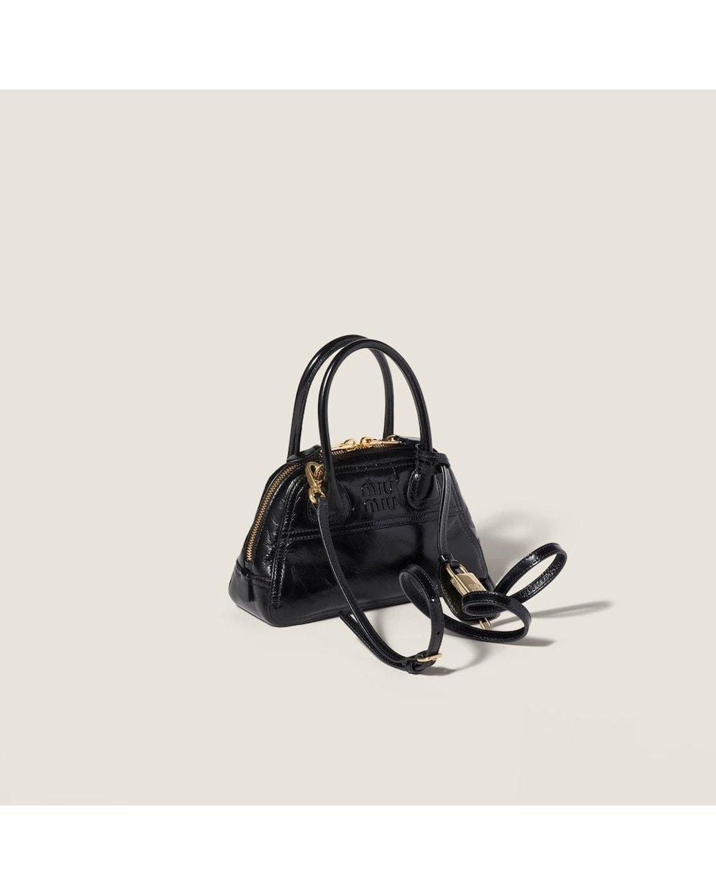 Miu Miu Black Vivant Shiny Leather Mini-Bag